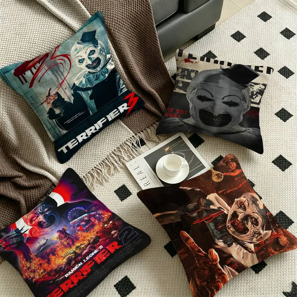 Horror Movie Terrifiers Pillow Cover for Bedroom Room and Living Room Sofa Decorative Cushion Cover