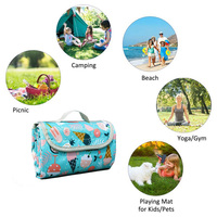 2x2m Waterproof Pocket Beach Blanket Folding Camping Mat Mattress Portable Lightweight Mat Outdoor Picnic Mat Sand Beach Mat