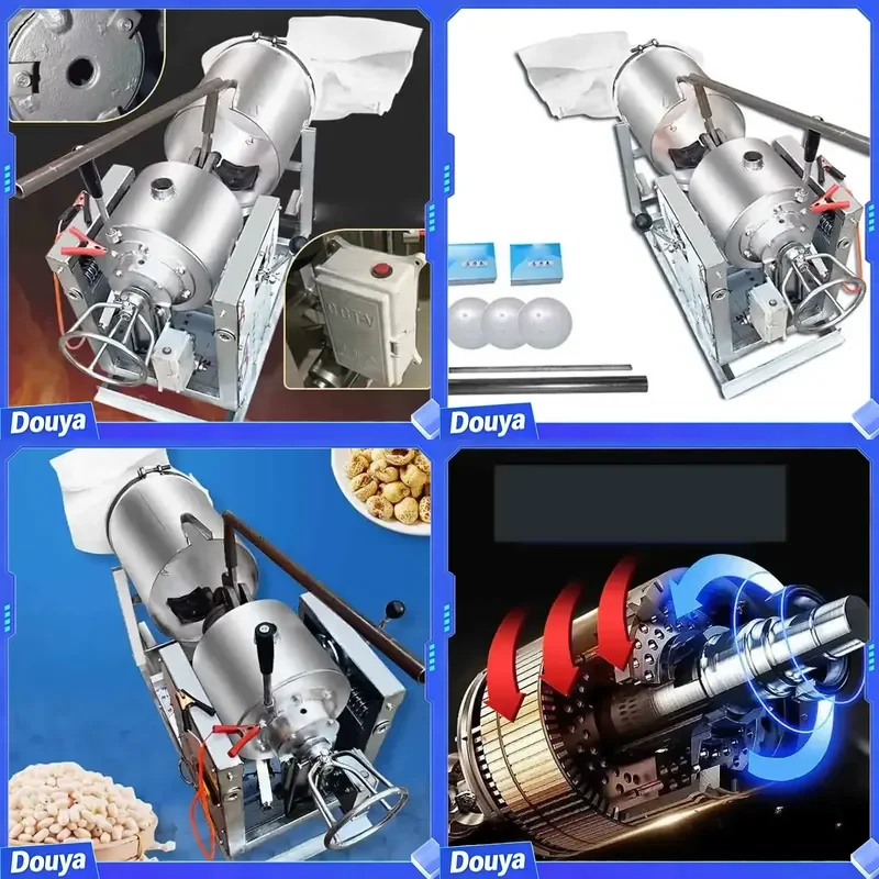220v Popcorn Machine Electric Pot Old Style Popcorn Machine Five Star, Double Traditional Full-automatic