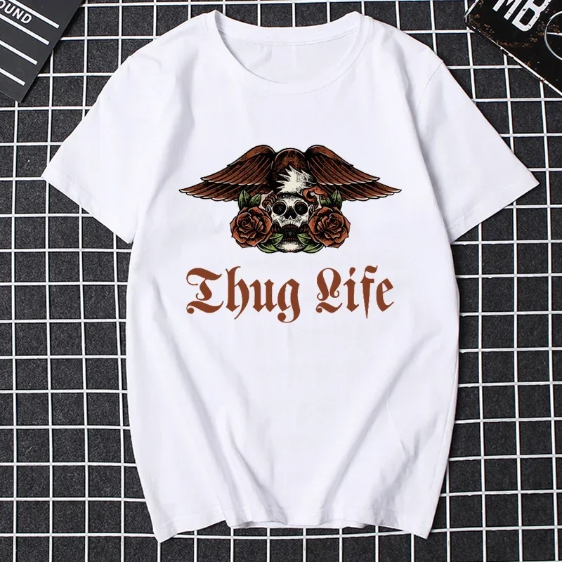 Fashion Men Summer Hip-hop T Shirt BONE THUGS-N-HARMONY SKULLS T-SHIRT Male Loose T-shirt Women Streetwear