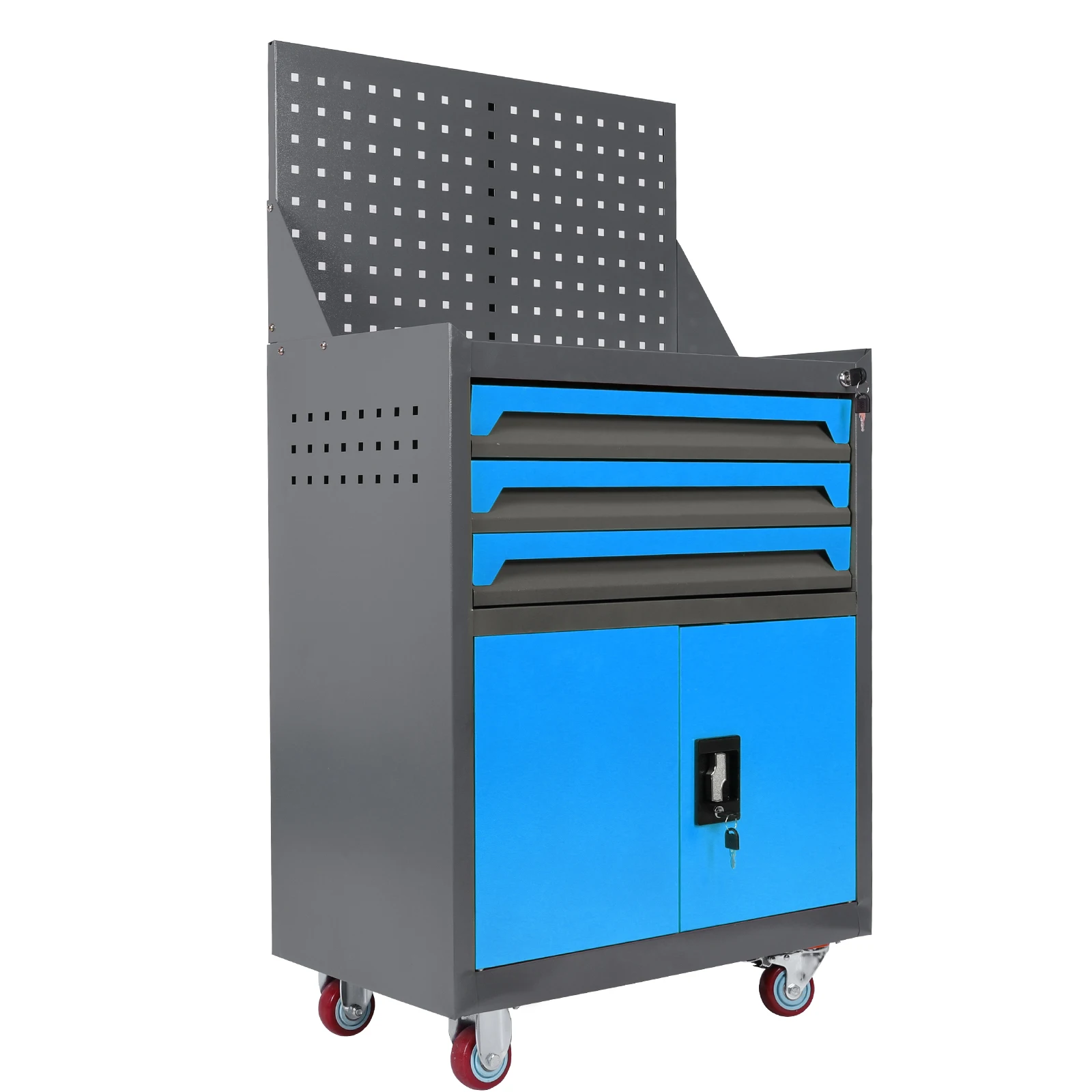

Rolling Tool Chest with Drawers Mobile Cart Tool Box Organizer for Workshop Warehouse Garage