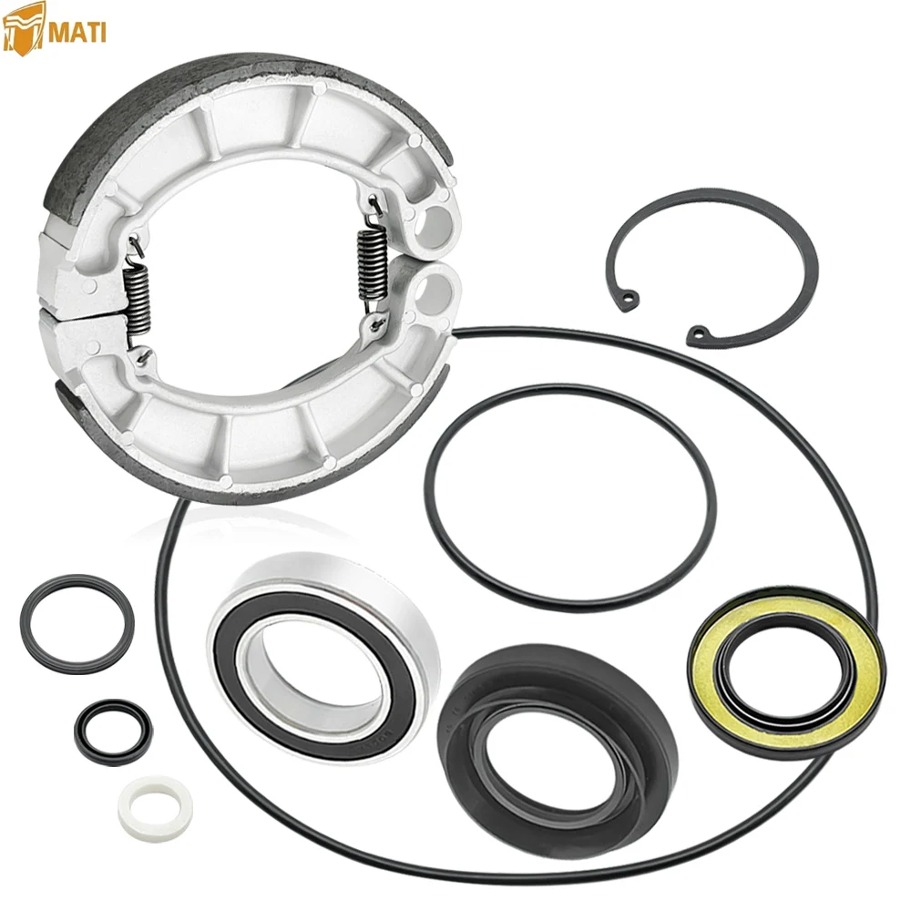 MATI Rear Brake Drum Bearing Seals Shoes Kit for Honda Rancher 420 TRX420 2007-2013 96150-60090-10 91256-HP5-601 06430HN0A30