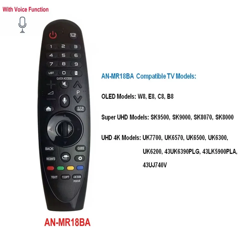 Nieuwe Voice Magic TV Afstandsbediening AN-MR18BA AN-MR19BA MR20GA AN-MR600 AN-MR650A Fit voor Smart TV Voice Magic Remote Center