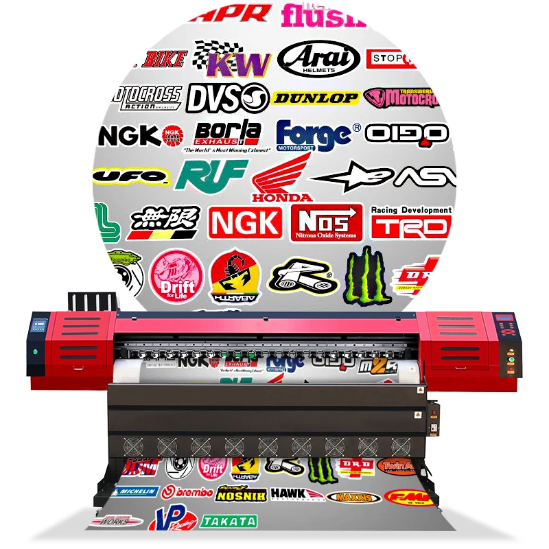 1.8m Large Format Stickers Printing Machine, Car Sticker Printing Cutting Machine to Print Vinyl Stickers