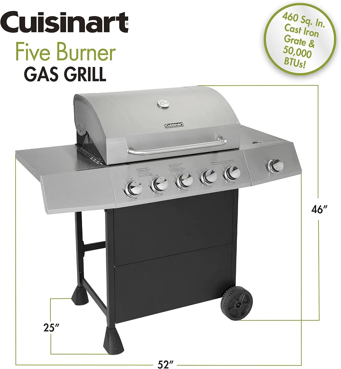 CGG-8500 Side Five Burner Gas Grill