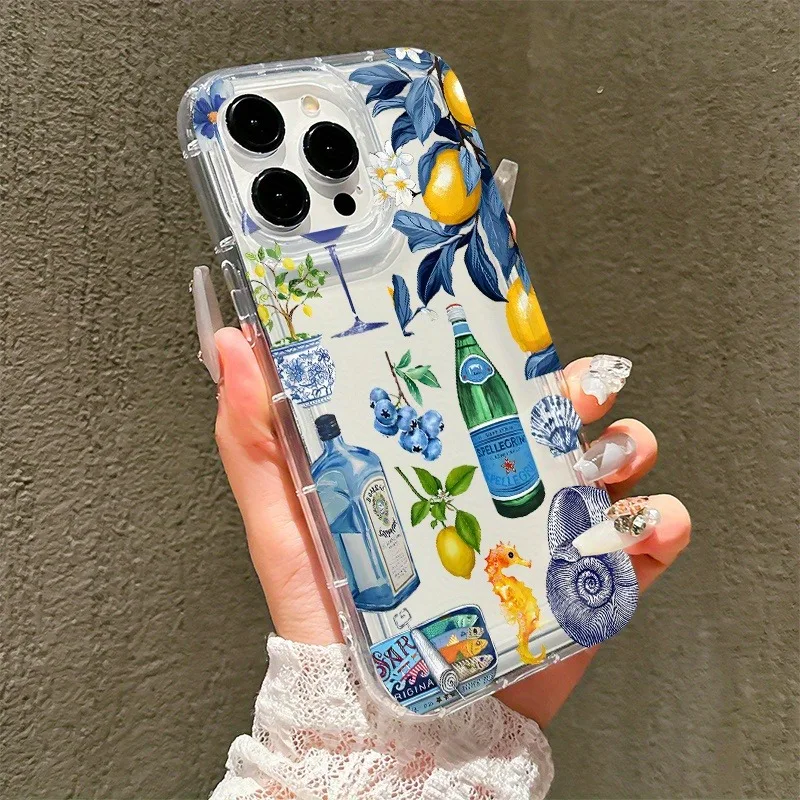 حافظة هاتف لزجاجة النبيذ من أوراق الليمون، مناسبة لهاتف iPhone 17، 16، 15، Plus، Pro، Max Series من الهواتف المحمولة - للاستخدام كهدية #3