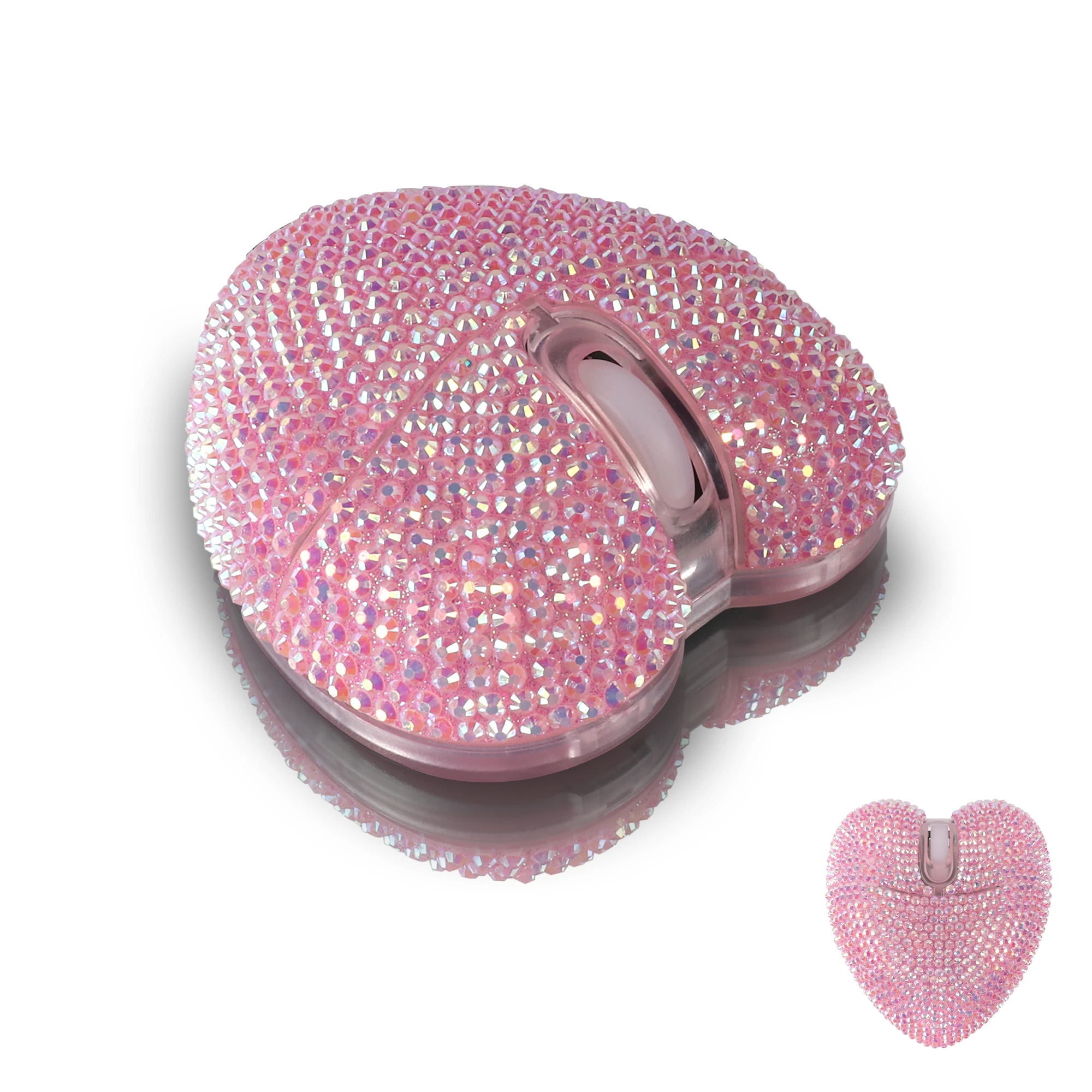 Wireless Love Mouse 2.4G Or Bluetooth Connection Sparkle Creative Design Mause Office Use Anti Slip Sweat Proof Gift For Girl