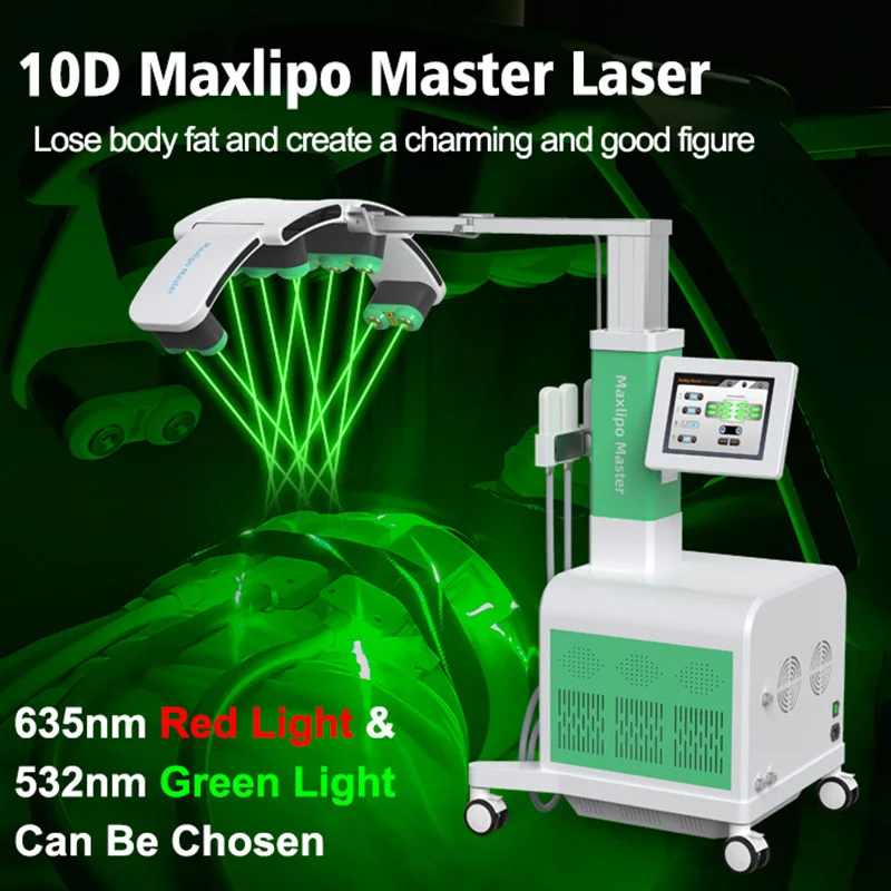 Professional weight loss machine 10D Maxlipo Master 635nm Red Ligh& 532nm Green Light Can Be Chosen slimming beauty equipment