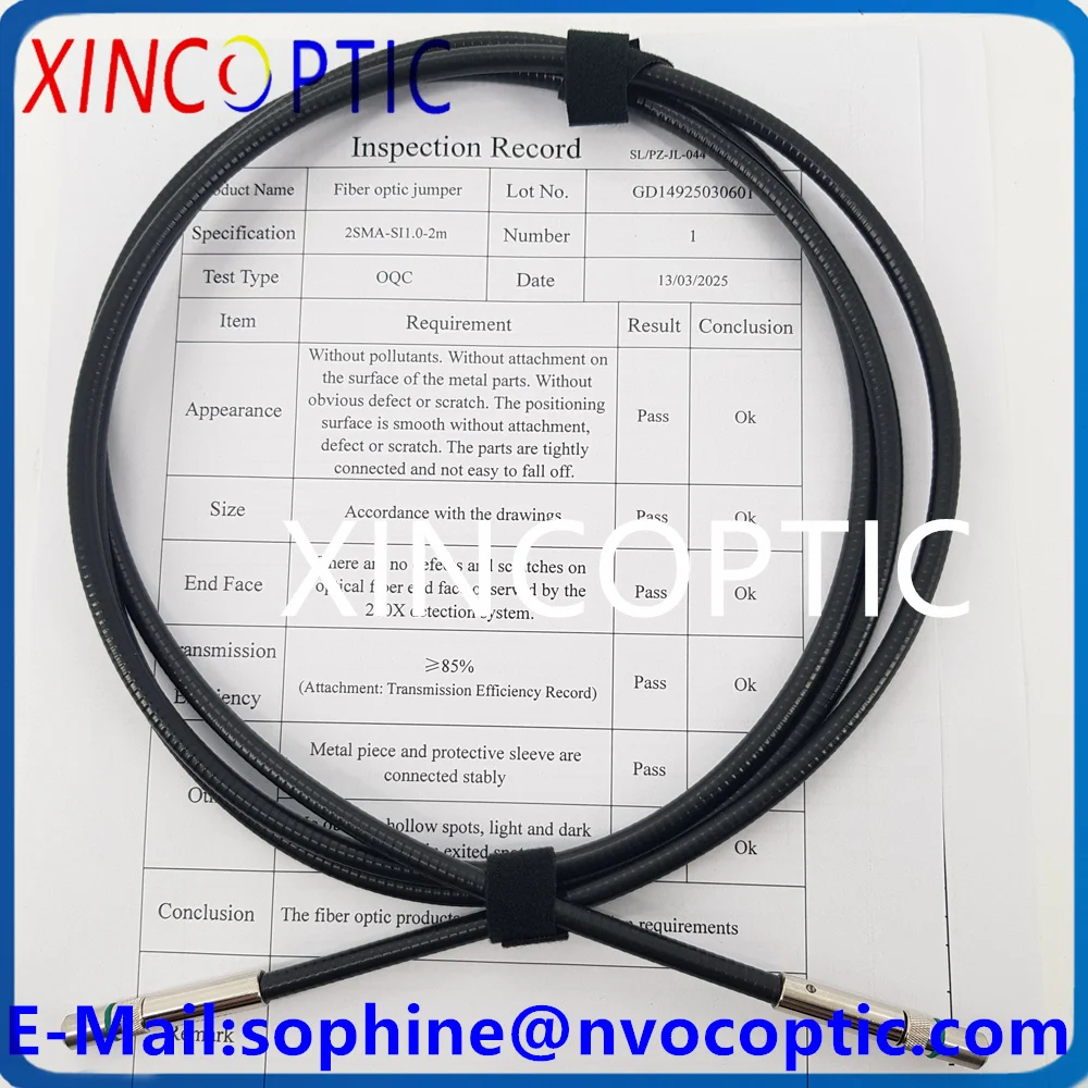 Silica Core Metal Ferrule Simplex(NIR SI 400-2500,0.22NA),2M,1064nm,SMA905  SI945/1000/1035/1400um Step-Index Fiber Patch Cord