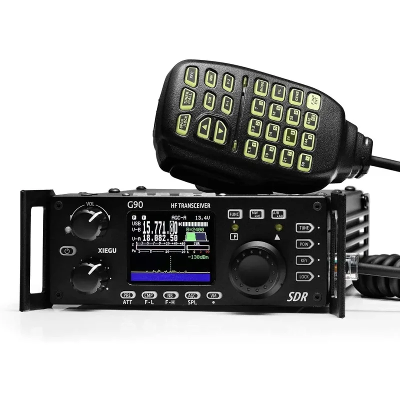 Christmas.G90 HF Radio Transceiver 20W SSB/CW/AM/FM SDR Structure with Built-in Auto Antenna Tuner