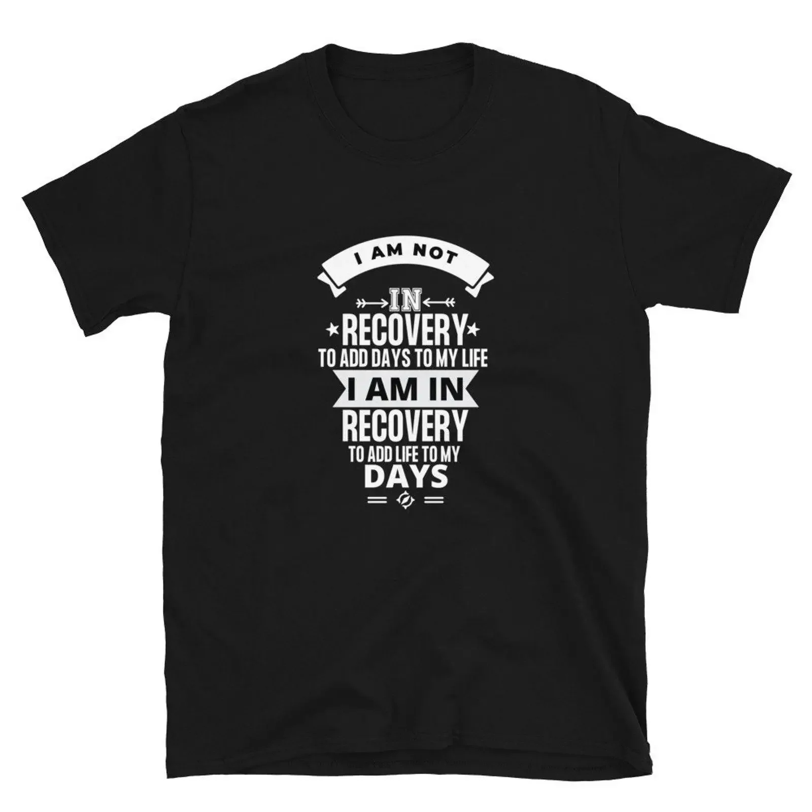I Am In Recovery To Add Life My Days Sobriety Sober Addiction AA NA T Shirt vintage Washed Breathable designer clothes homme