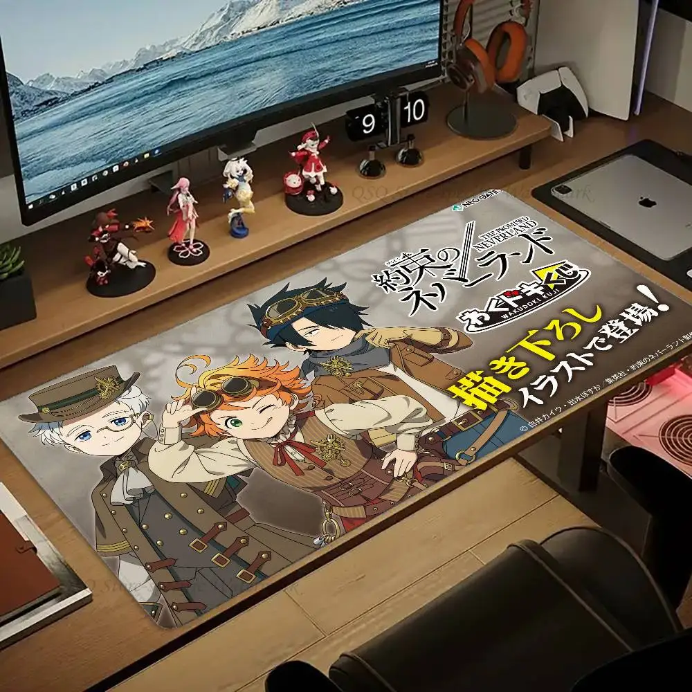 The Promised Neverland Anime Mousepad Non-slip Suitable For Office Computers Laptops E-sports Game Desk Mats XXL Keyboard