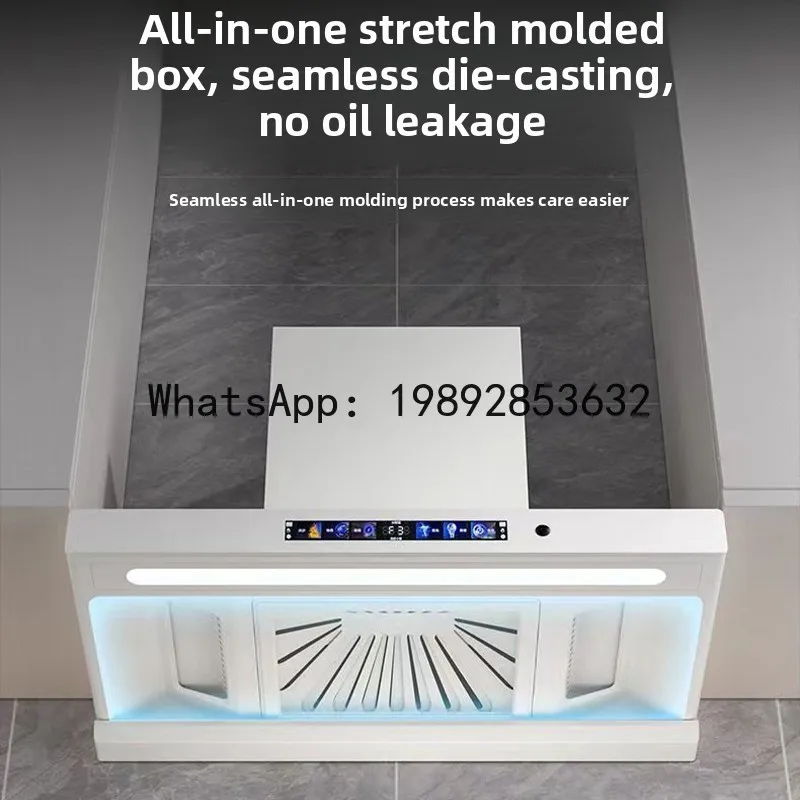 H6 top suction range hood household kitchen white body large suction T-type range hood