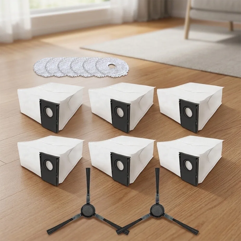 Efficient Dust Collection Bags Replacement Parts Mop Cloth Kit Long for service Life Robot Vacuum Accessories Sturdy Microfiber
