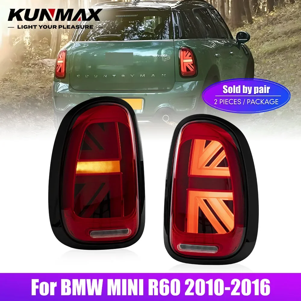 Pair Of LED Tail Lights For BMW mini R60 10-16 DRL Reverse Brake Turning Signal Car Rear Tail Light Assembly Plug And Play 2PCs