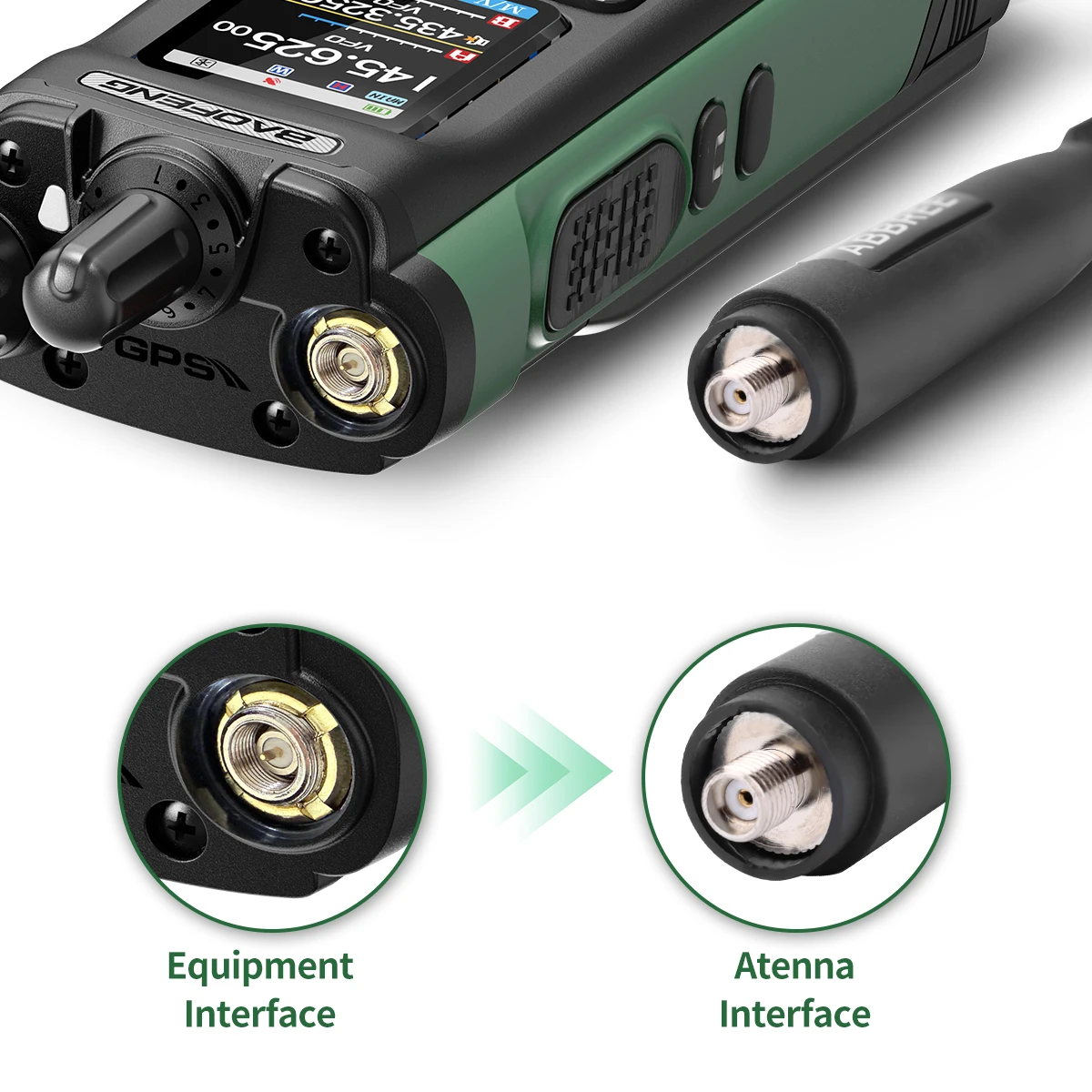 ABBREE CS التكتيكية اسلكية تخاطب هوائي ثنائي النطاق SMA-أنثى هوائي قابل للطي ل Baofeng UV-32 DM-32 UV-21 PRO V2 هام راديو