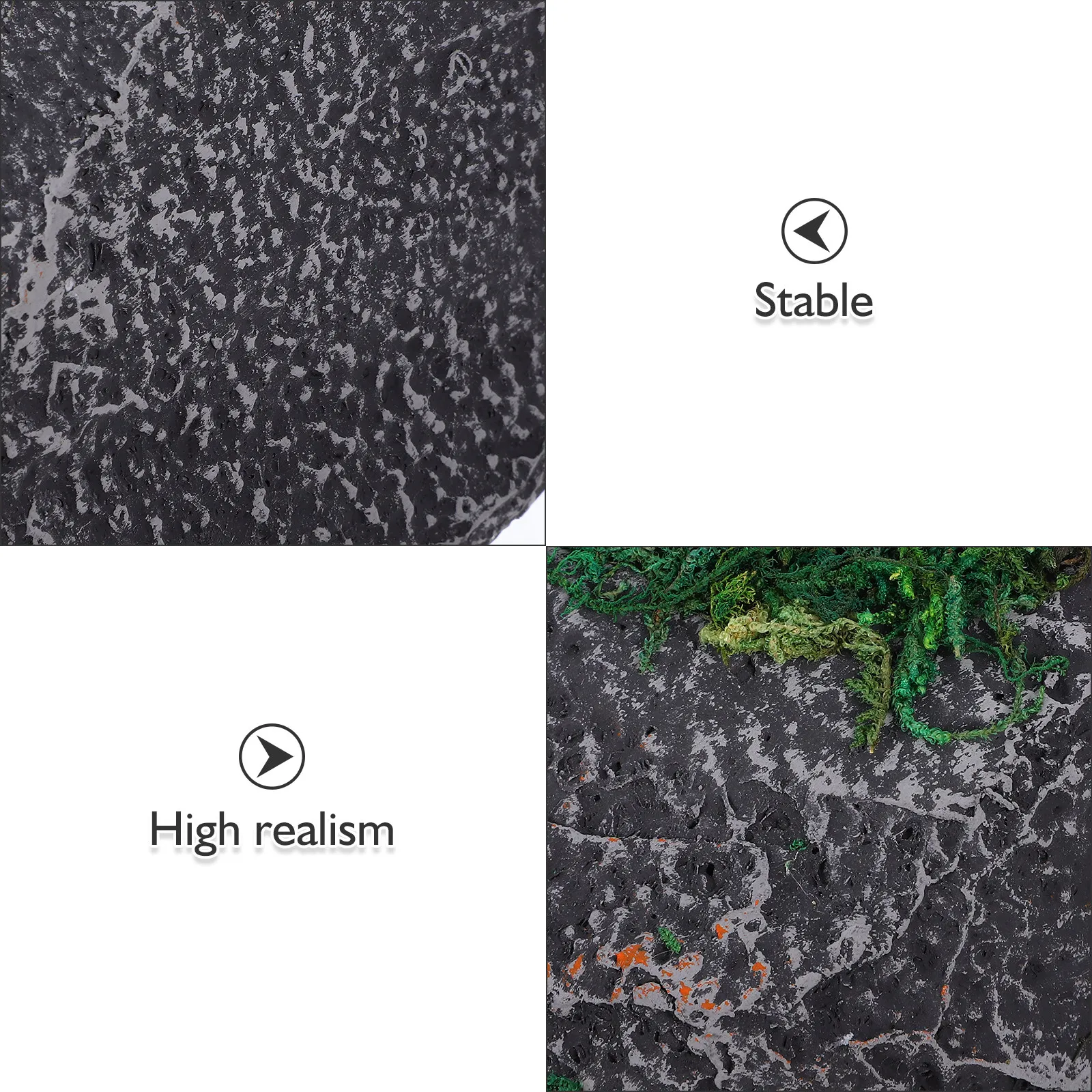Highly Realistic Lightweight Foam Faux Stones Panels Unique Irregular Shapes for Aquarium Terrarium Reptile Cave Hiding