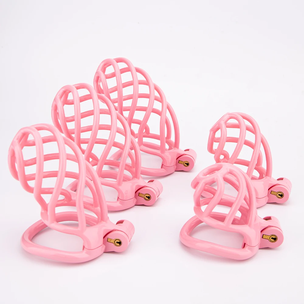 

Helical Chastity Cage Pink Cock Cage Sexy Male Lightweight Penis Cage CB Lock Chastity Belt Fetish BDSM Adult Sex Toys For Men