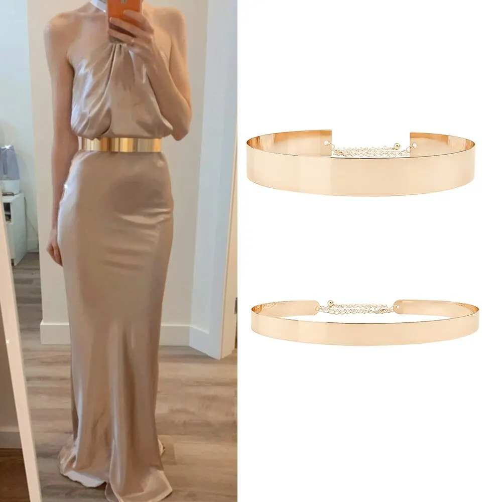 

1 Piece Gold Color Waist Chain Summer Personality Cassette Sequin Women's Belt complementos de moda arnes mujeres cintura