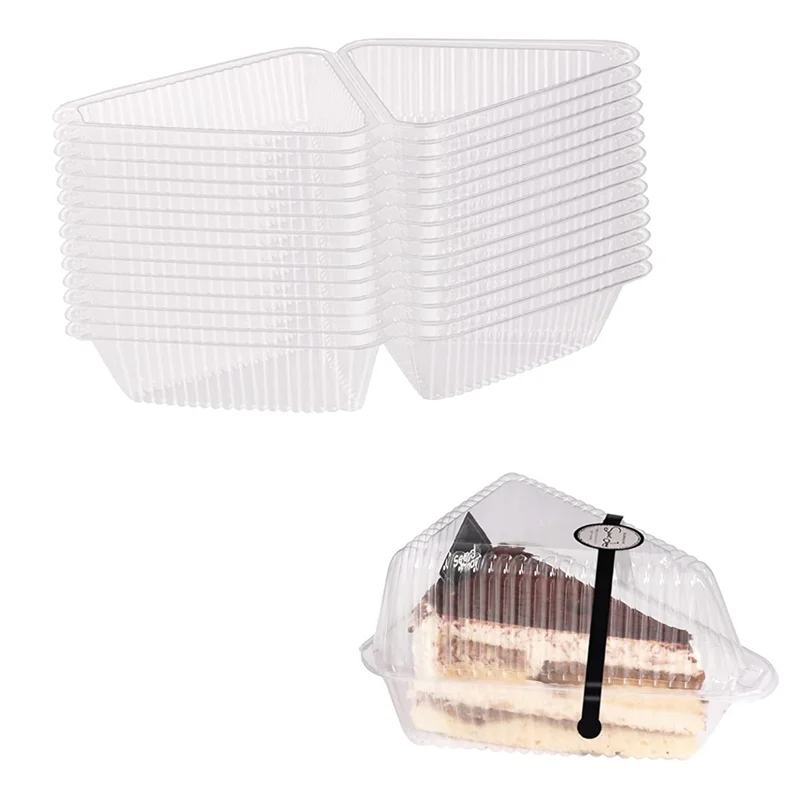 Cajas triangulares para tarta de queso, soportes triangulares para pastelería, fiesta, boda, 100 piezas