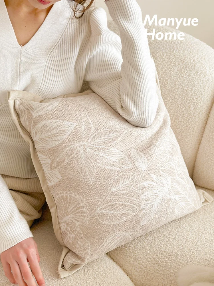 Retro Sofa Pillowcase Bedroom Bed Head Waist Pillowcase Backrest Pillowcase without Core Nordic Style Home Decor Cushion Cover