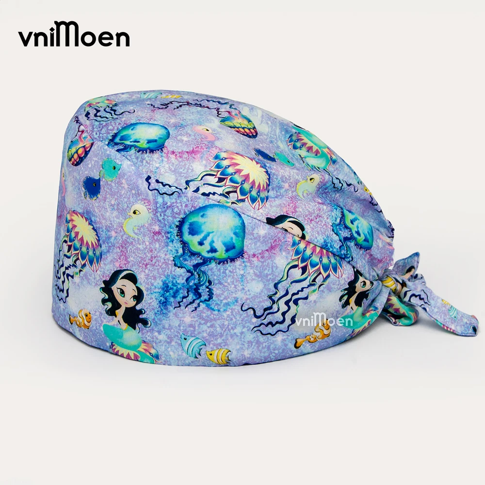 Medische Scrub Cap Ziekenhuis Arts Verpleging Cap Ademend Katoen Tandarts Chirurgische Hoed Verpleegkundige Accessoires Gezondheid Werknemer Dienst Cap