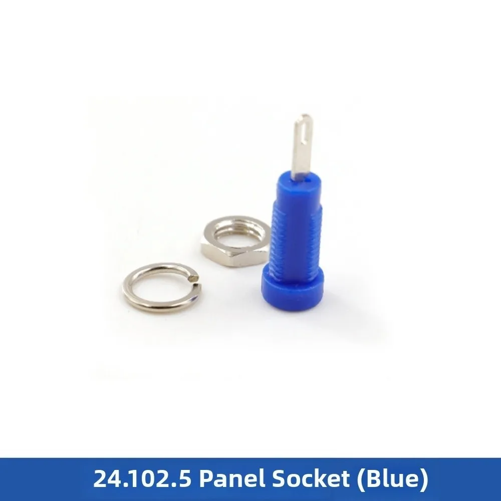 6pcs High Quality 2mm Banana Socket 5Colors 24*7.3mm Binding Post Nut Banana Plug Copper/ABS Jack Electrical Connector