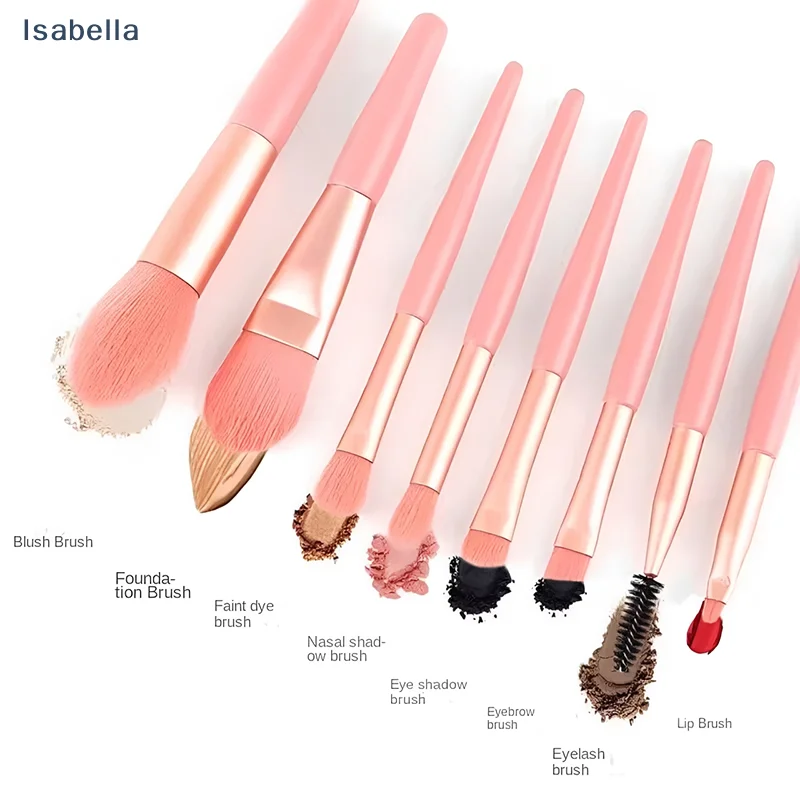 🐇8Pcs Pink Makeup B…