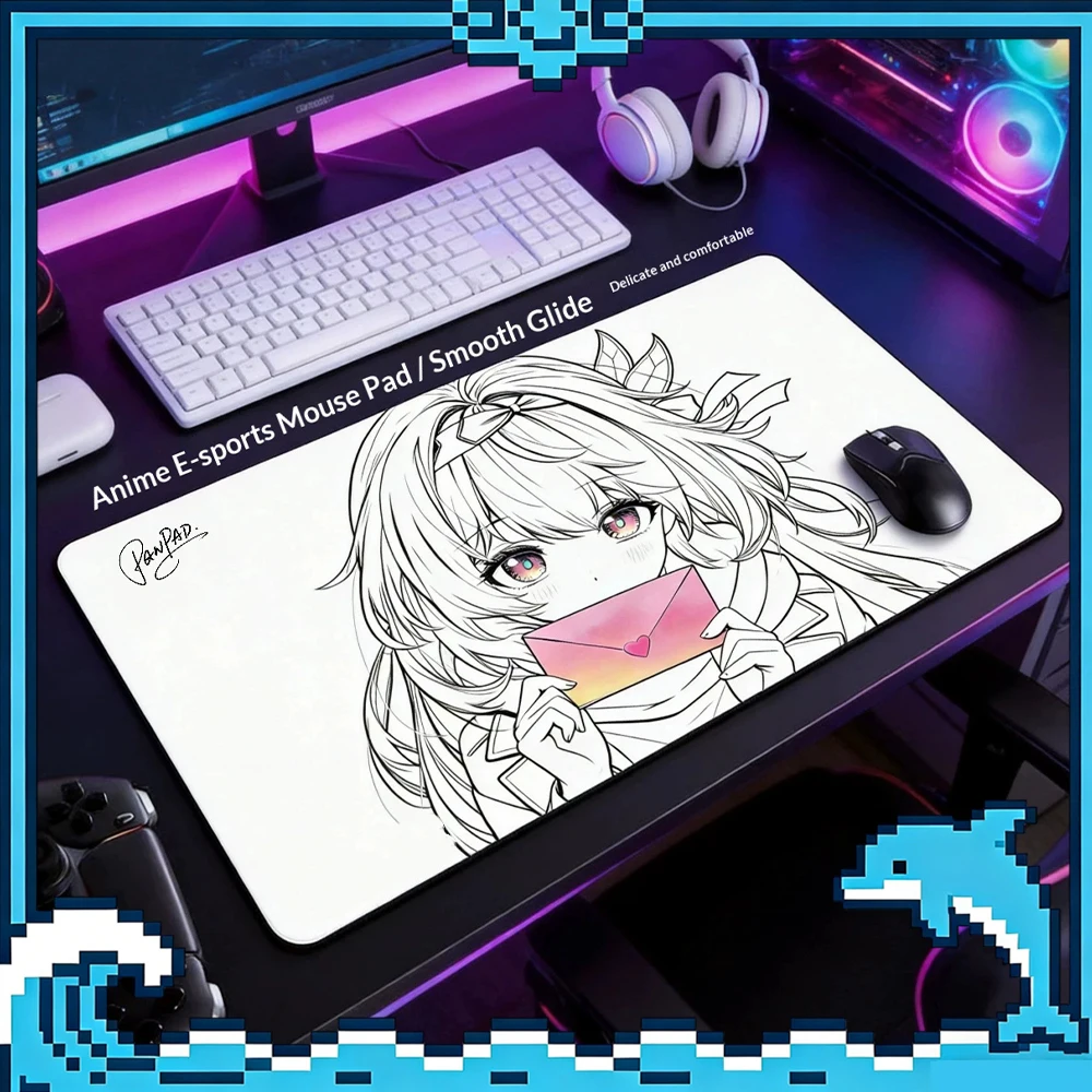 PAN Esports Love Letter Glass Gaming Mousepad  FPS Both Speed And Smoothness Mouse Pad For TTK APEX CSGO PC Accessories Gifts