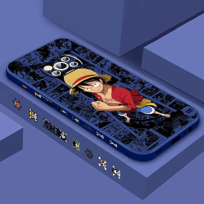 

Japanese One Piece Luxury Liquid Left Rope For Xiaomi Mi Poco X6 X5 X4 X3 M6 M5 M5S M4 M3 F5 F4 F3 Pro 5G Cover Phone Case