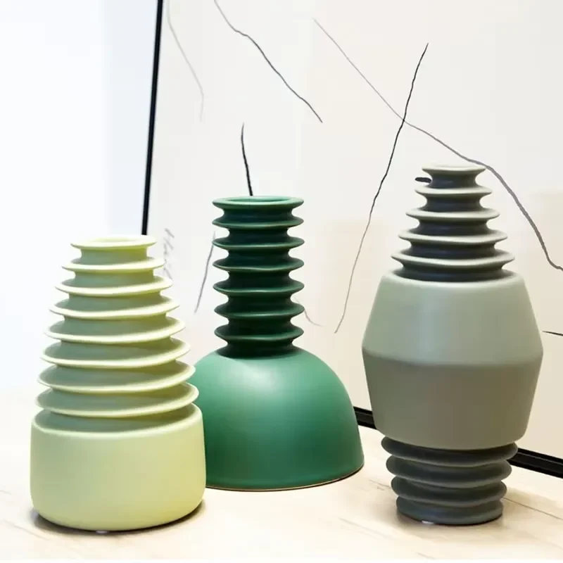 Nordic minimalist abstract art ceramic desktop vase - exquisite and durable home decoration