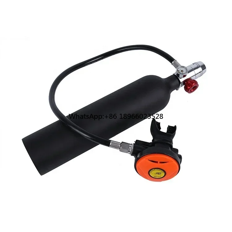 Mini Scuba Diving Tank Equipment, Cylinder with 16 Minutes Capability, 1 L Capacity with Refillable Design