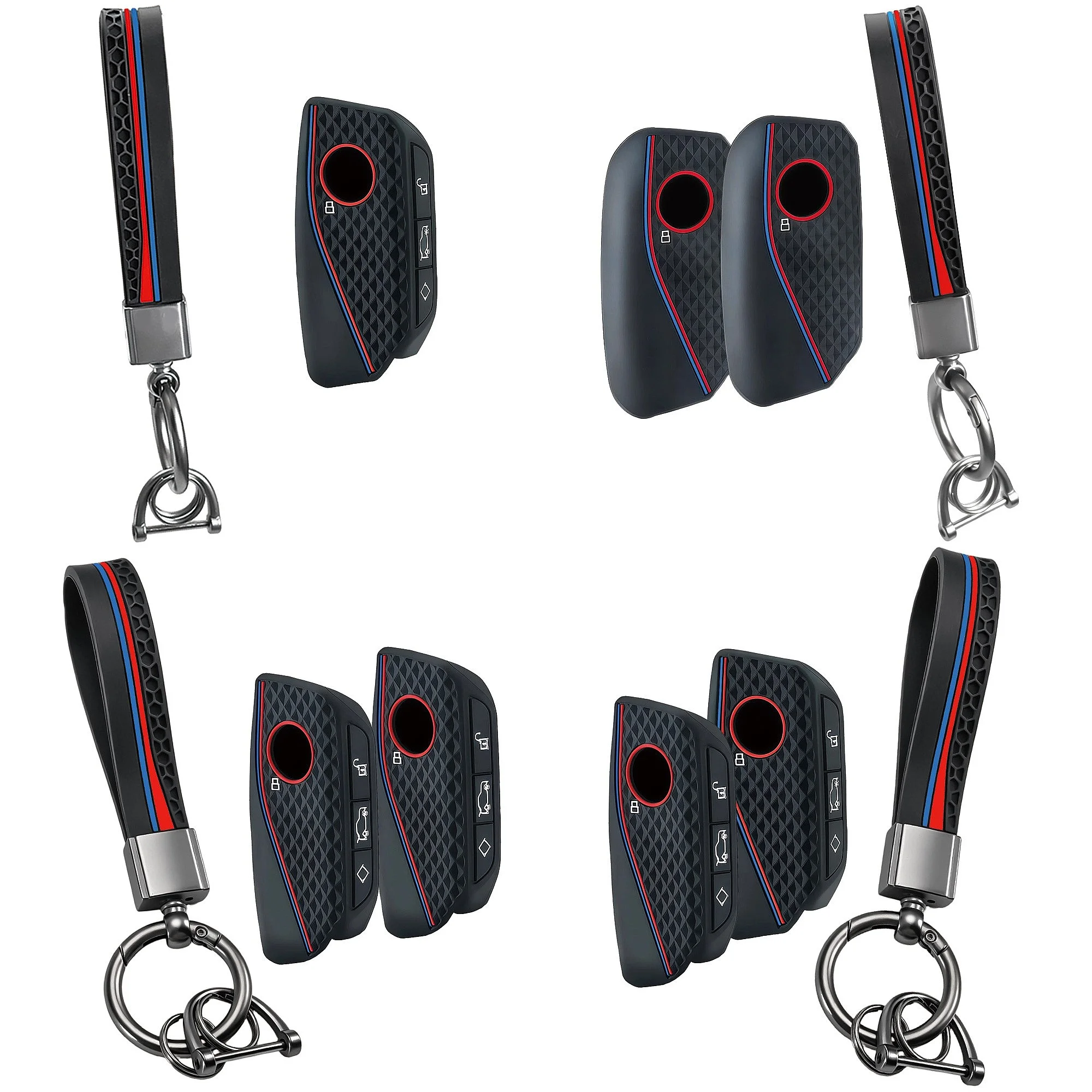 Fashion Silicone Car Key Fob Cover Case For BMW 530i 540i 550e 750e 740i 760i X1 X2 X5 X6 X7 M5 iX1 iX2 iX XM i5 i7 2024 2025