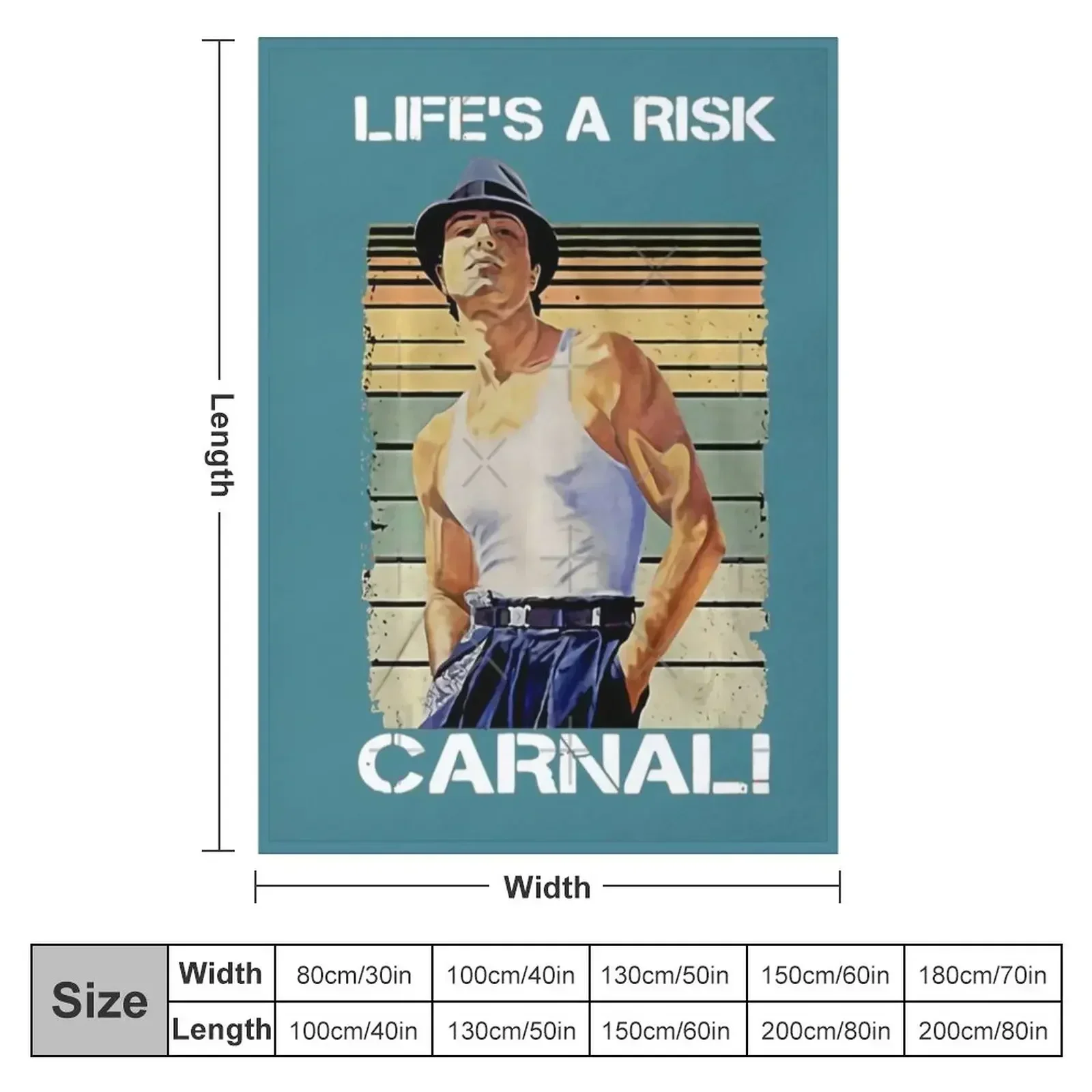 Life's A Risk C.Ar.Na.L Vintage Blood In Blood Out Inspired Throw Blanket Soft Beds Sofa Blankets