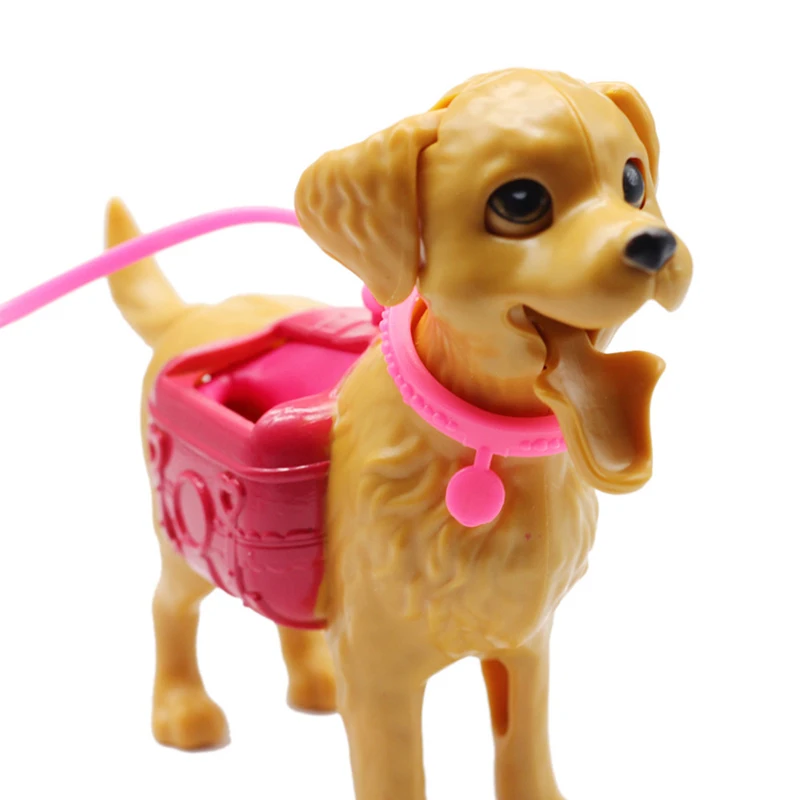 Dog Puppy Set for Barbie Doll Can Eat Bone and Poop Doll Accessories Mini Items Educational Toys for Children Doll Accessories