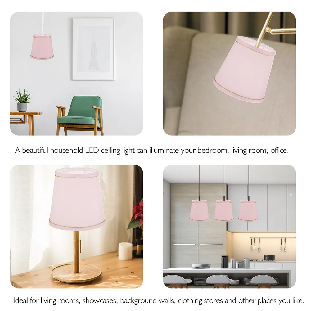 

Fabric Lampshade Elegant Table Floor Bedside Chandelier Shades Durable Non Fade Easy Install Dustproof Fashionable Design Lamp
