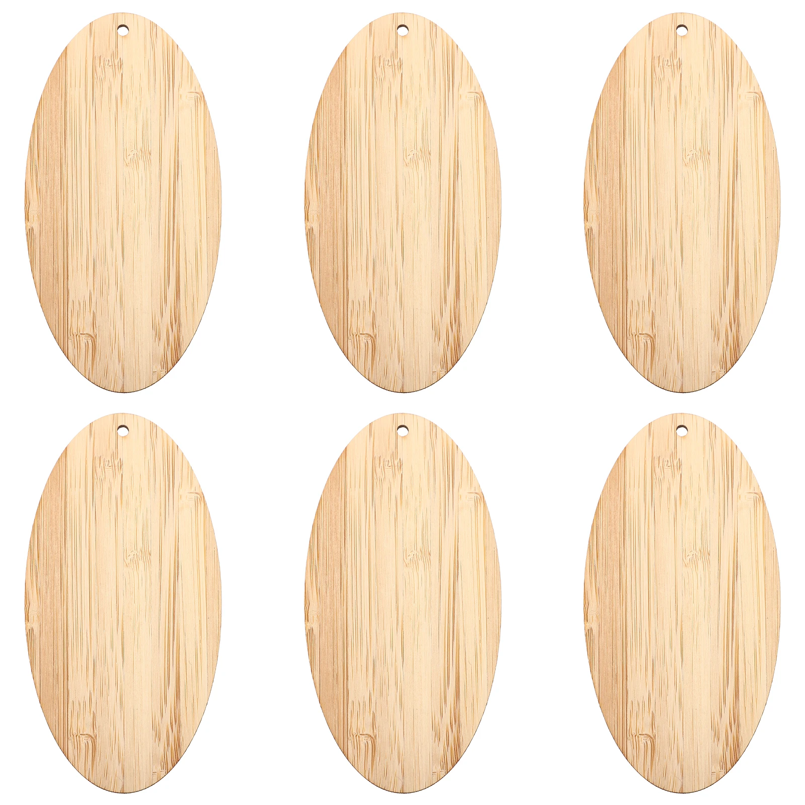

6 Pcs Bamboo Bookmarks Blank Wood DIY Graffiti Hanging Tags Double Sided 0 2cm Thick Material Gifts Student Supplies
