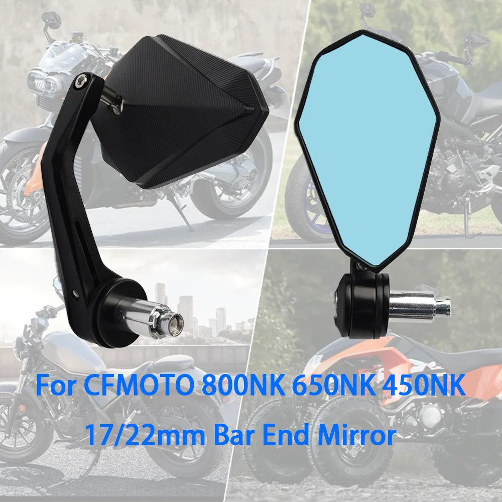 Rear View Mirrors Anti-Glare HD Motorbike Handlebar End Side Mirror Fit for CFMOTO 150 NK 250NK 450NK 450MT 800NK 250CL 450CL