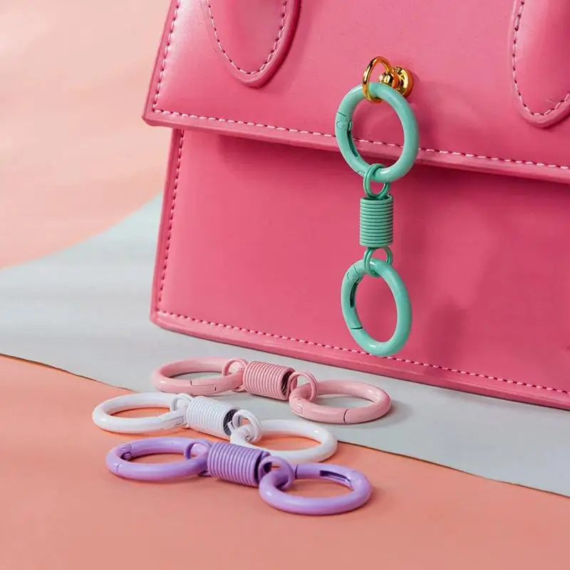 Kawaii Macaroon Keychain Girl Cute Key Ring Buckle Holder Kids Jewelry Candy Color Accessories Bag Charm Pendant Besties Gift