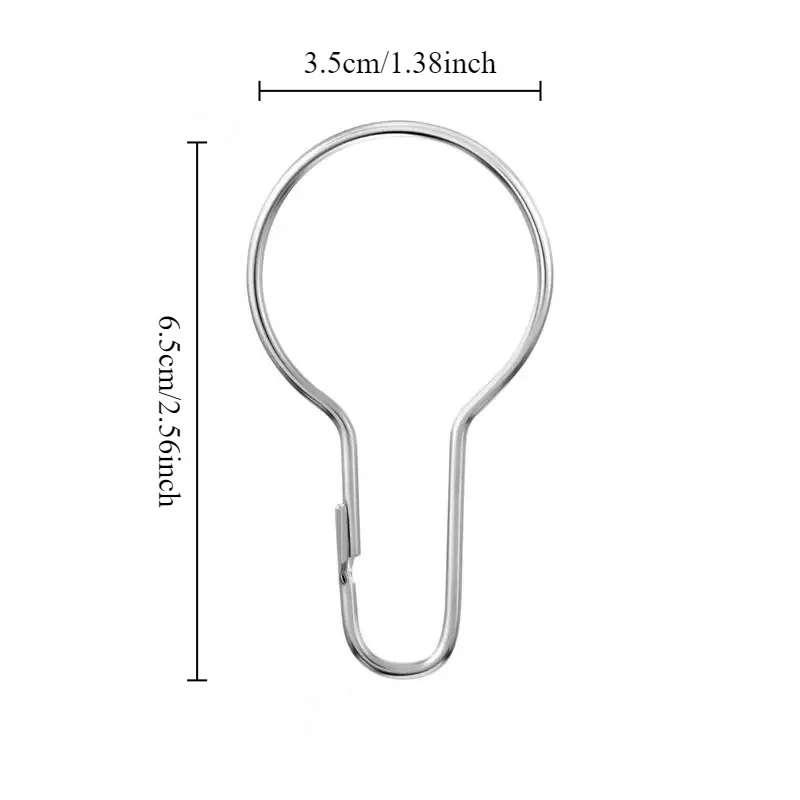 10/20PCS Shower Curtain Hooks Gourd Shaped Buckle Rings for Bathroom Curtain Rod Hanging Bath Accessories