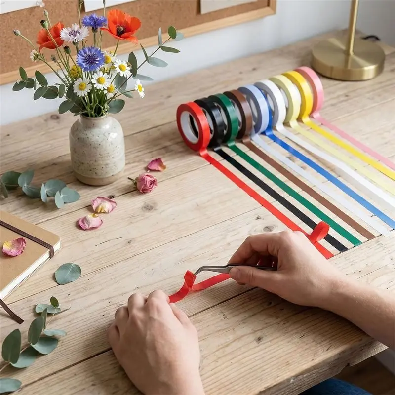 PHFU-12 Rolls Autoclave Tape Colored 216Ft/L X 0.4In/W Instrument Tape Tool Identification Marking Fineline Tapes