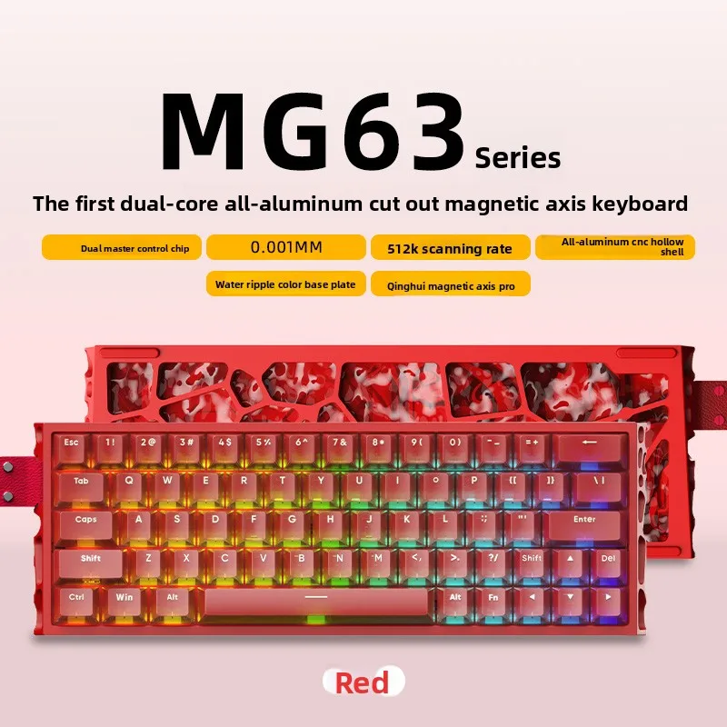 IROK MG63 Aluminum Alloy Magnetic Axis Keyboard RT0.001 Accuracy