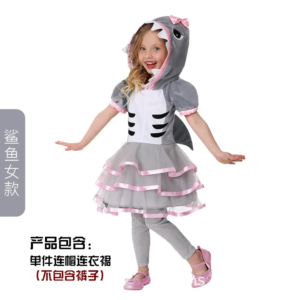 2025 New Arrival Uniese Boys Girls Lamb Woolly Sheep Bear Sharks Animals Cute Style Role-playing Costume for Boys and Girls