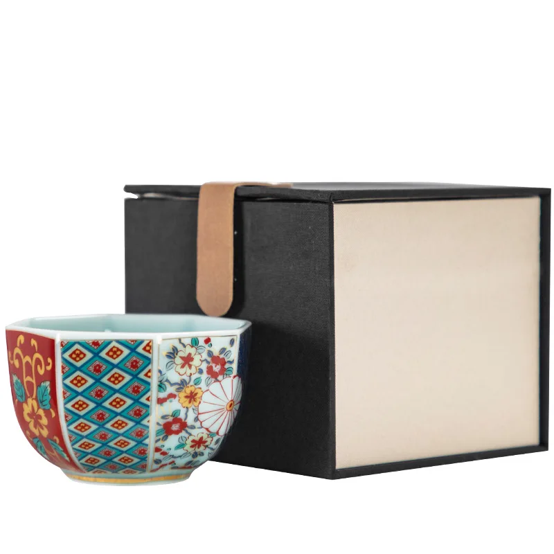 

CX Enamel Master Cup Ceramic Kung Fu Tea Cup Picking Flower Tasting Cup