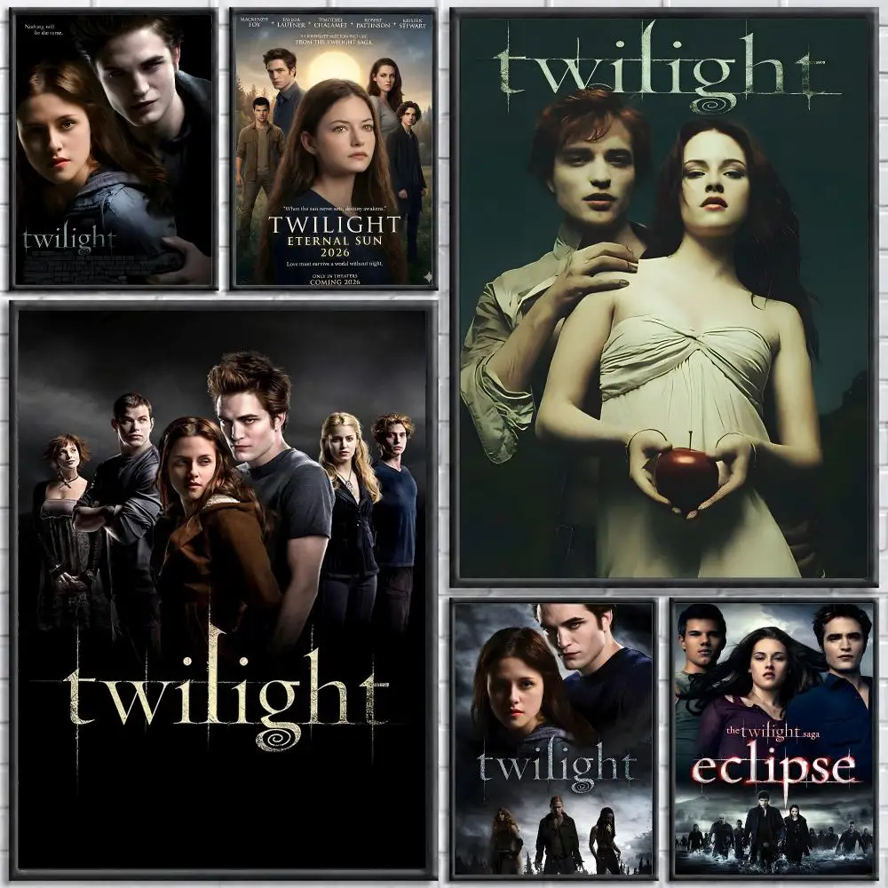 Movie Twilight Poster Self-adhesive Art Waterproof Paper Sticker Coffee House Bar Room Wall Decor