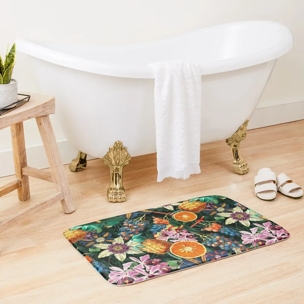 

Tropical Orange Garden Bath Mat Carpet In The Bathroom Bathroom Slip Mat