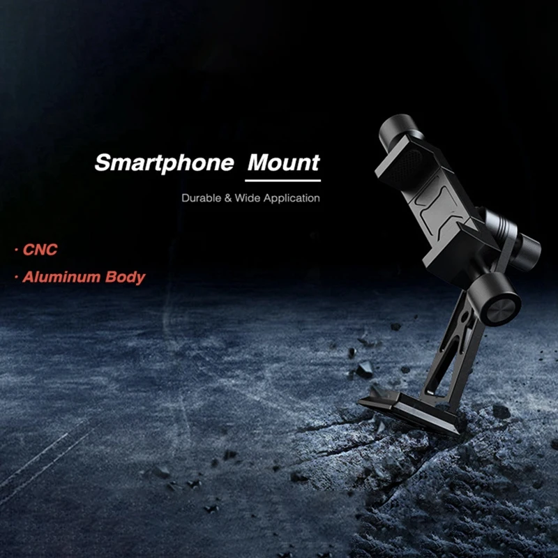 Smart Phone Holder Bracket 360° Rotating Bracket for Smartphone Photography Bird Watching Vlog Selfie SLR Camera-ABLA
