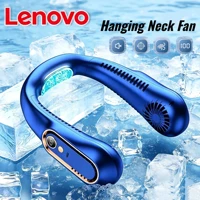 Ventilateur de cou portable USB Lenovo sans pales, silencieux, pour extérieur, idéal pour les personnes paresseuses, avec fonction de refroidissement et de climatisation. 1