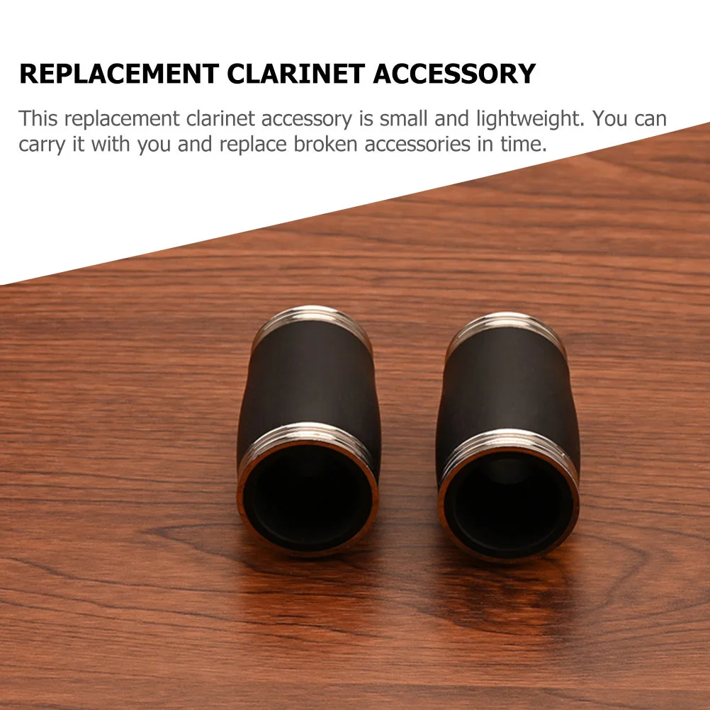 2 Pcs Clarinet B Tubes Flat Pitch Pipes Musical Instrument Two Section Supply Metal Compact Wind High Accessory Two-section