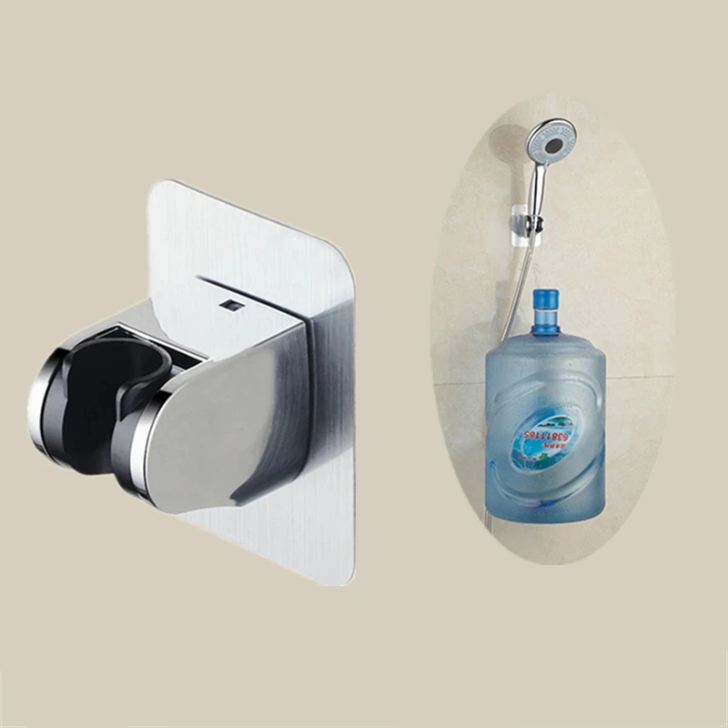 1pcs Shower Head Holder Free Adjustable Wall Mounted Shower Holder Self-Adhesive Handheld Bracket Shower Head Accessories